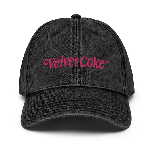 Velvet Coke Vintage Cap (Black / Hot Pink)